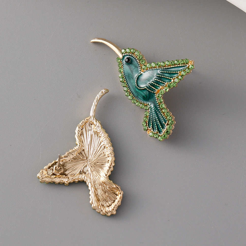 Batch Diamond Bird Zinc Alloy Earrings