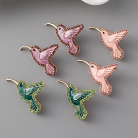 Batch Diamond Bird Zinc Alloy Earrings