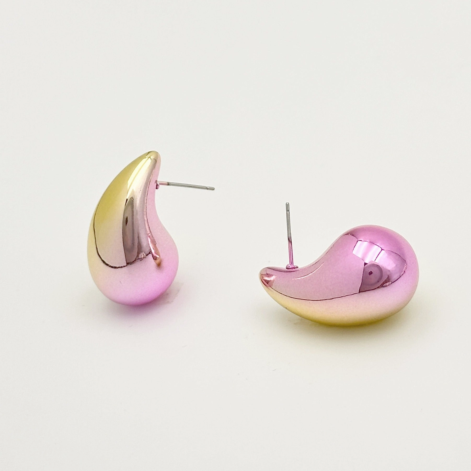 Wallesar Acrylic Gradient Ufu Galvanized Candy Glossy Drop Earrings