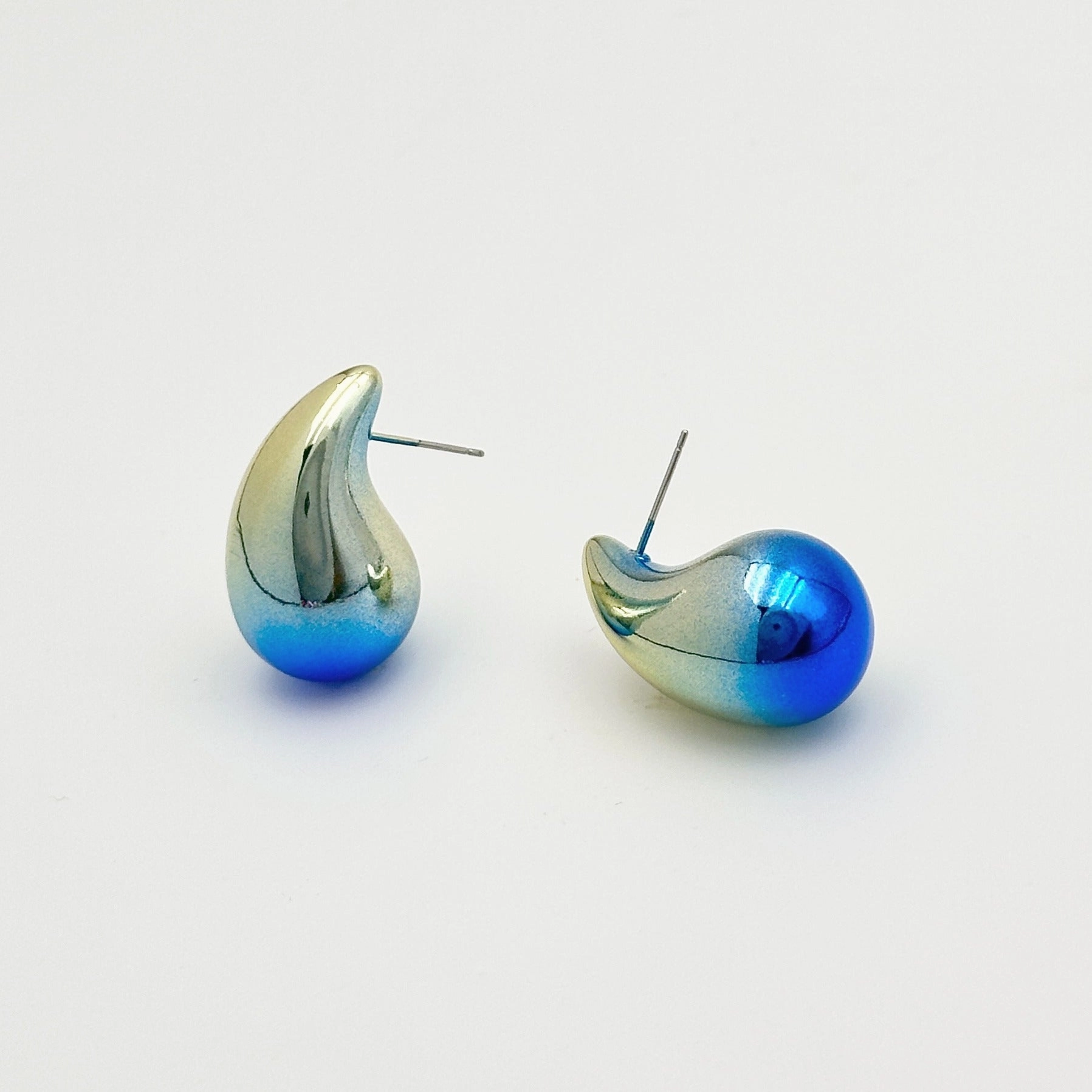Wallesar Acrylic Gradient Ufu Galvanized Candy Glossy Drop Earrings