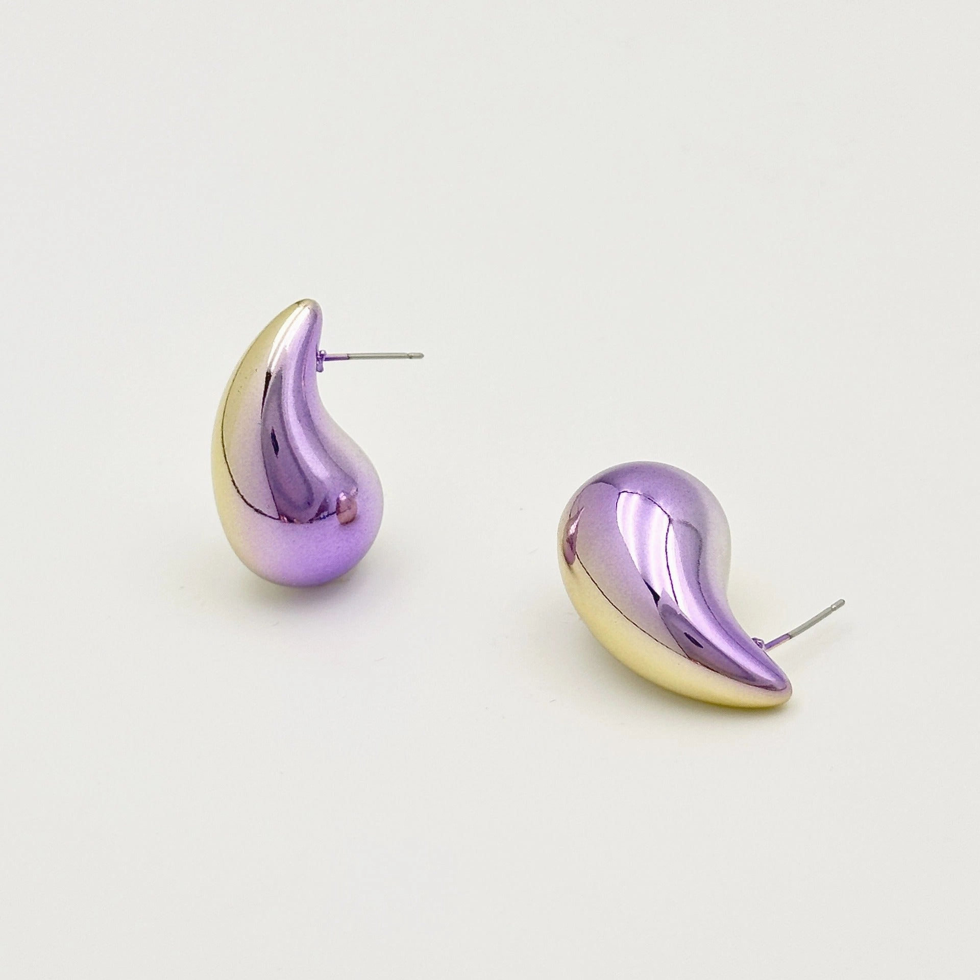 Wallesar Acrylic Gradient Ufu Galvanized Candy Glossy Drop Earrings