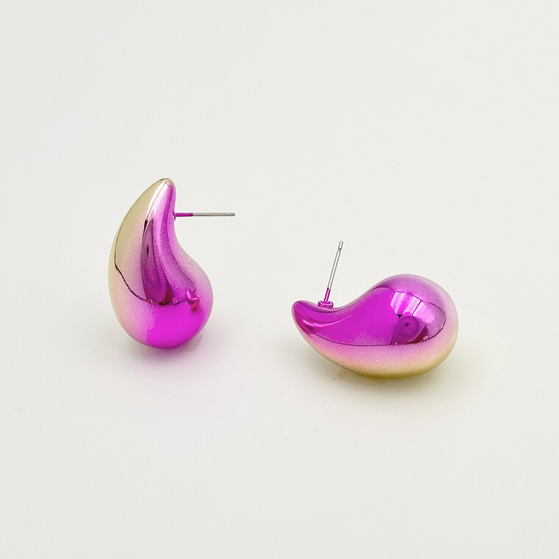 Wallesar Acrylic Gradient Ufu Galvanized Candy Glossy Drop Earrings