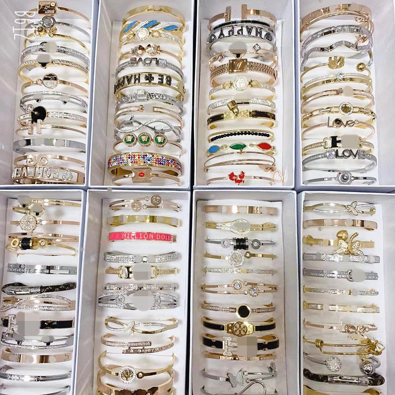 Wholesale12PCS/Pack Fashion Trend Titanium Steel Bracelet