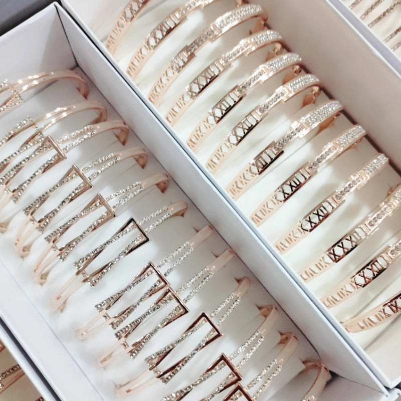 Wholesale12PCS/Pack Zircon Charm Minimalist Alloy Bracelet