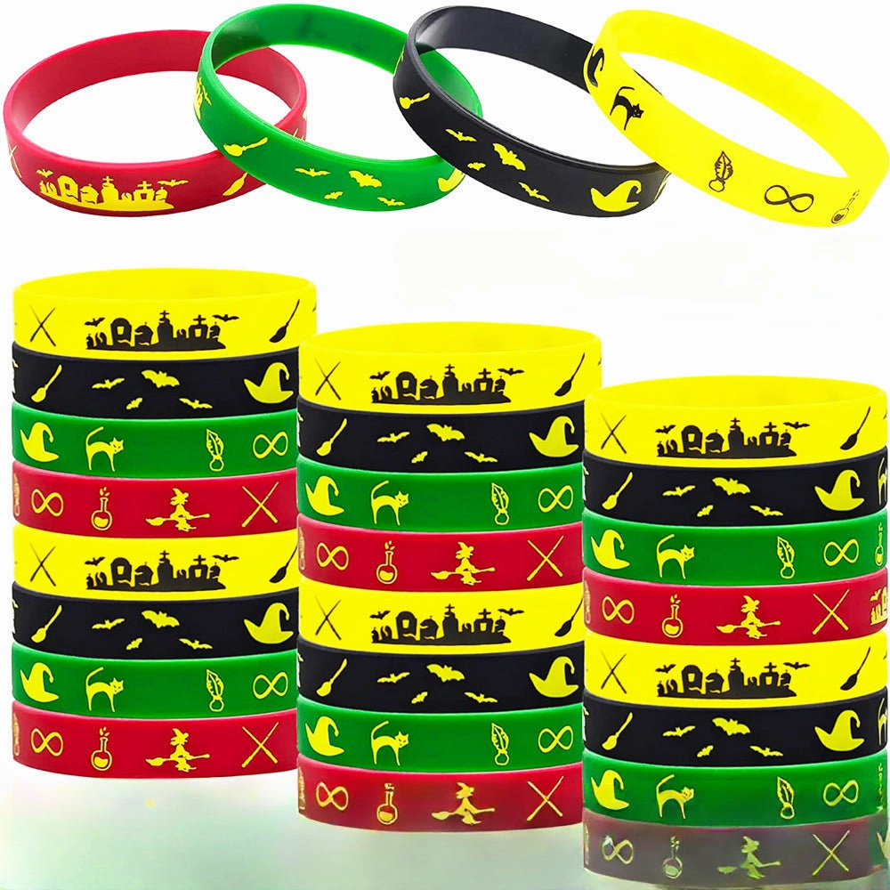 Wholesale 100PCS  Halloween Candy Trick Party Silicone Bracelet