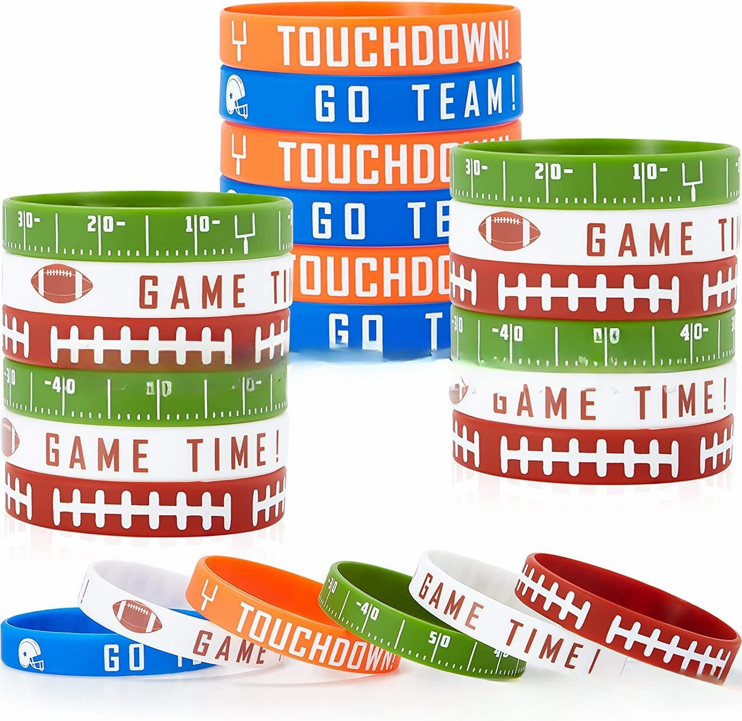 Wholesale 100PCS  Rugby Football Silicone Bracelet