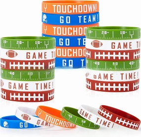 Wholesale 100PCS  Rugby Football Silicone Bracelet