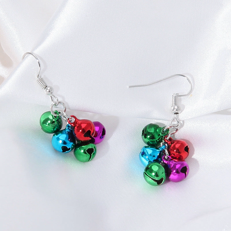 Wholesale 10PCS Christmas Tree Bell Bow Alloy Earrings