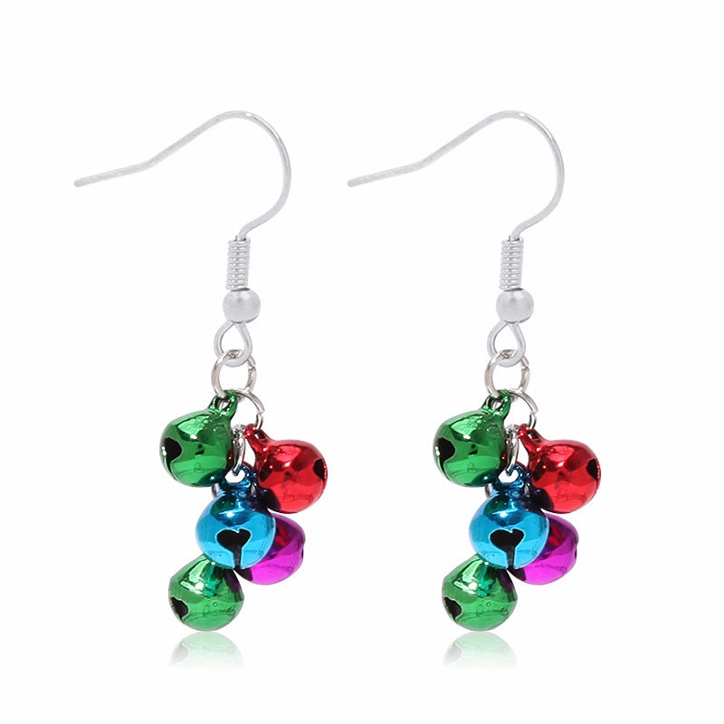 Wholesale 10PCS Christmas Tree Bell Bow Alloy Earrings