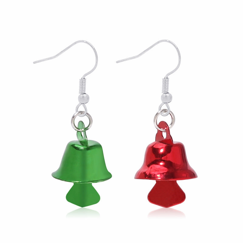 Wholesale 10PCS Christmas Tree Bell Bow Alloy Earrings