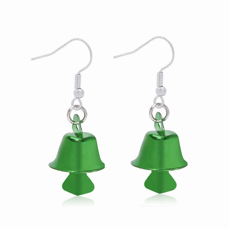Wholesale 10PCS Christmas Tree Bell Bow Alloy Earrings