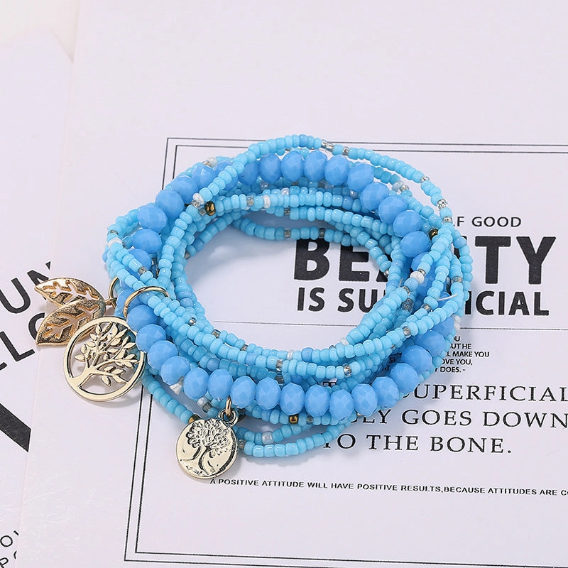 Wholesale 10PCS Handmade Multilayer Rice Beads Bracelet