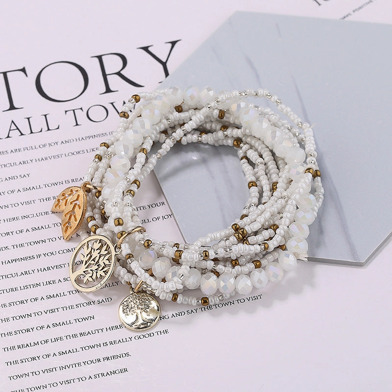 Wholesale 10PCS Handmade Multilayer Rice Beads Bracelet