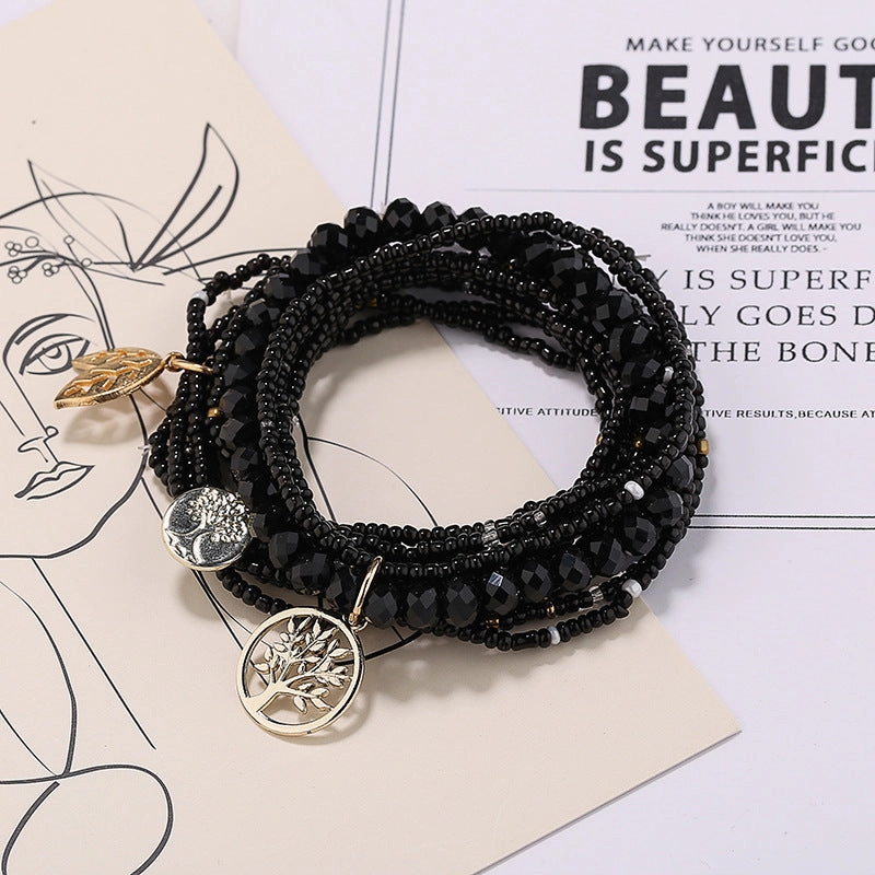 Wholesale 10PCS Handmade Multilayer Rice Beads Bracelet