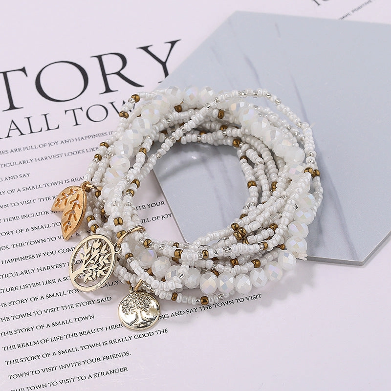 Wholesale 10PCS Handmade Multilayer Rice Beads Bracelet