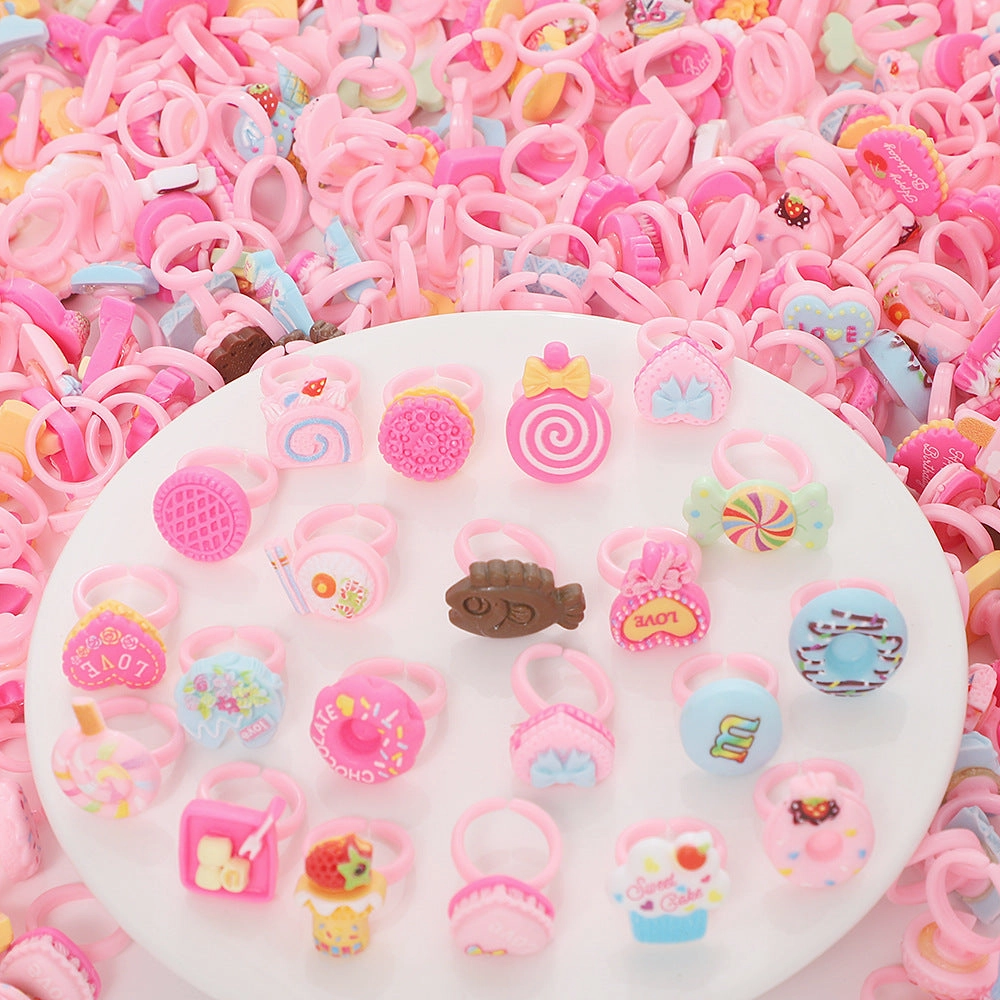 Wholesale 10pcs Kids Girls Cute Jewelry Cartoon Princess Accessories Kids Baby Rings