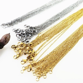 Wholesale 10PCS O-shaped Cross Stainless Steel Necklace