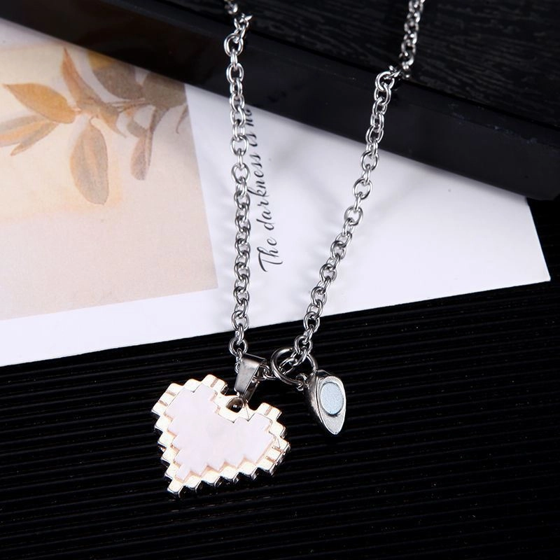 Wholesale 10PCS Valentine's Day Love Mosaic Magnetic Alloy Necklace