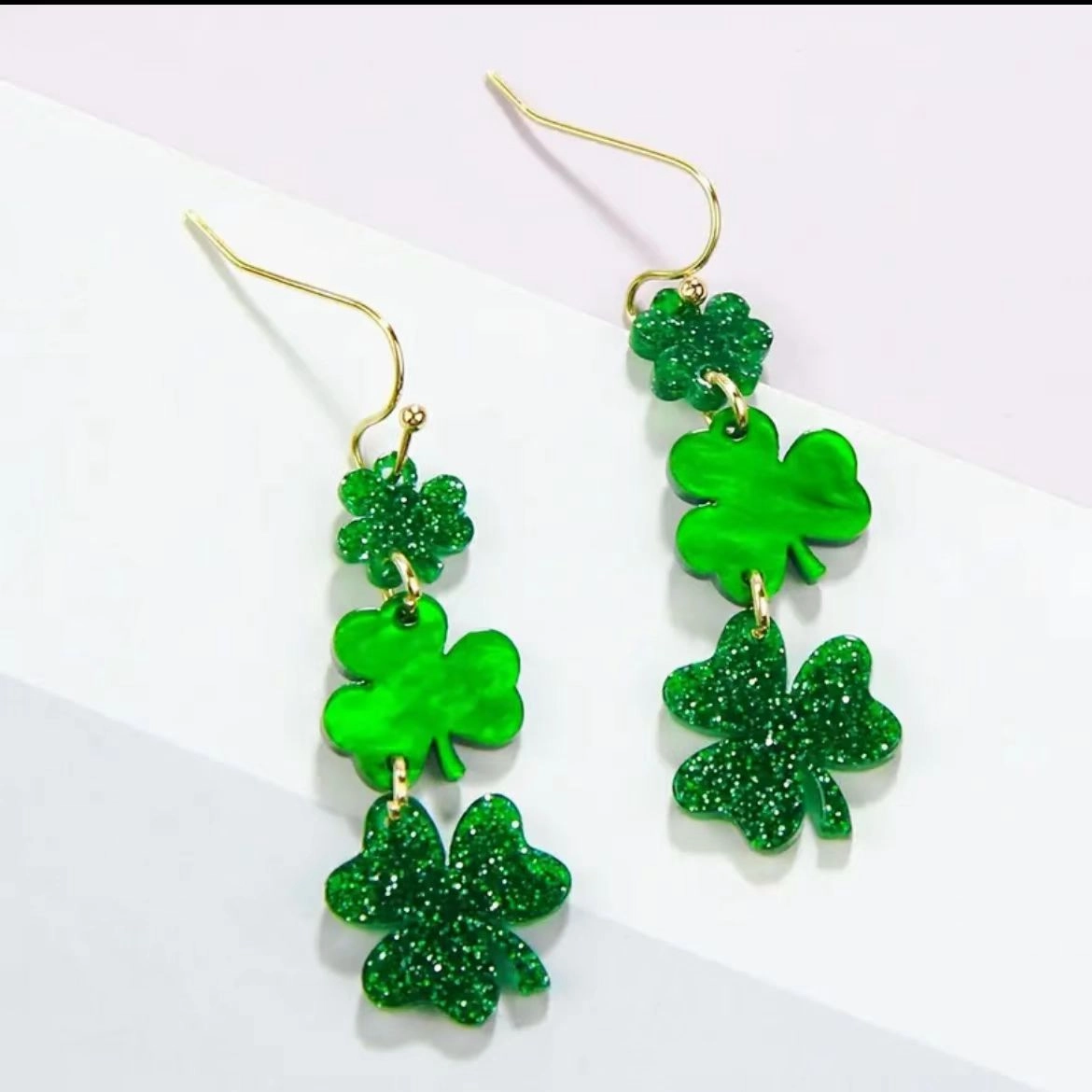 Wholesale 10pcs Vintage four-leaf clover earrings
