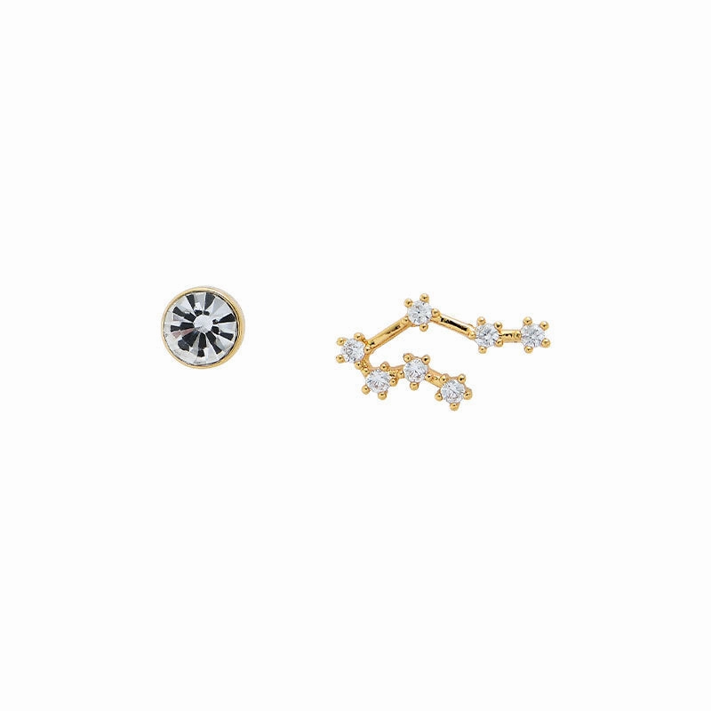 Wholesale 12 Constellation Birthstones Copper Earrings