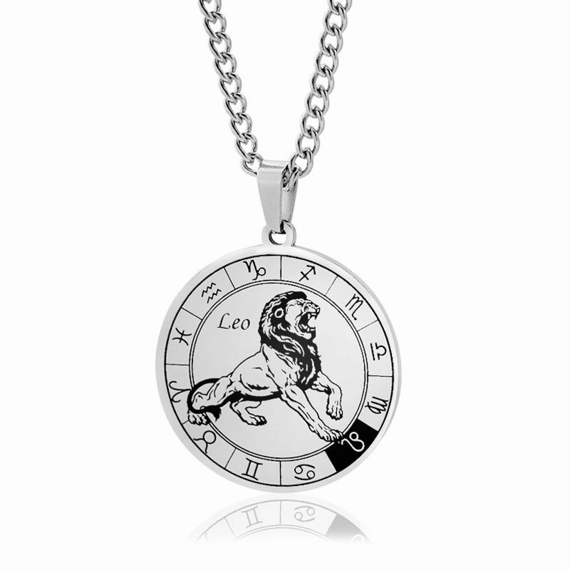 Wholesale 12 Constellation Stainless Steel Necklace