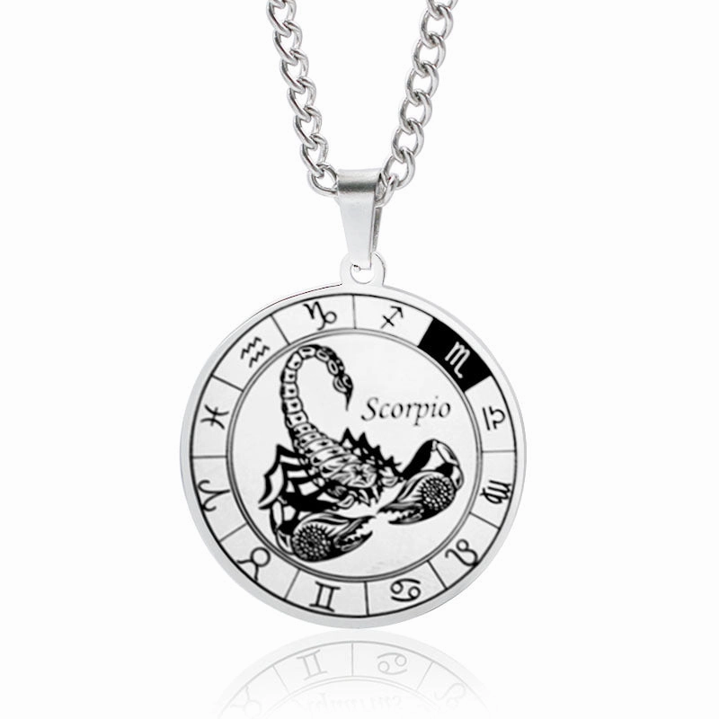 Wholesale 12 Constellation Stainless Steel Necklace