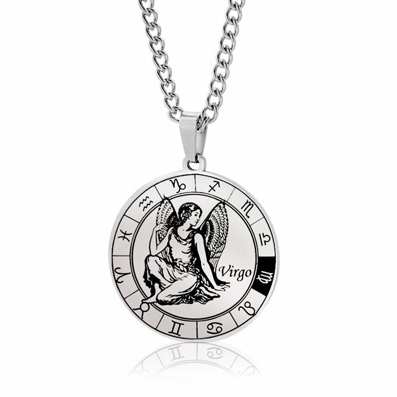 Wholesale 12 Constellation Stainless Steel Necklace