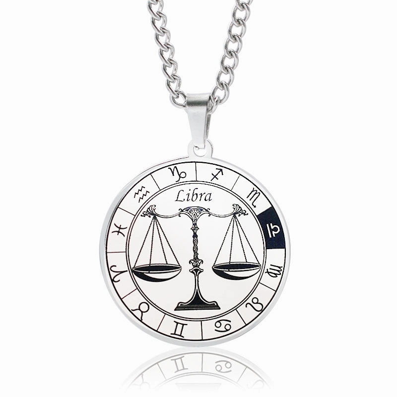 Wholesale 12 Constellation Stainless Steel Necklace