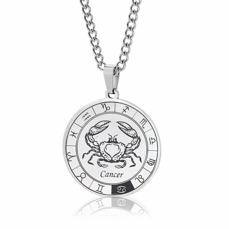 Wholesale 12 Constellation Stainless Steel Necklace