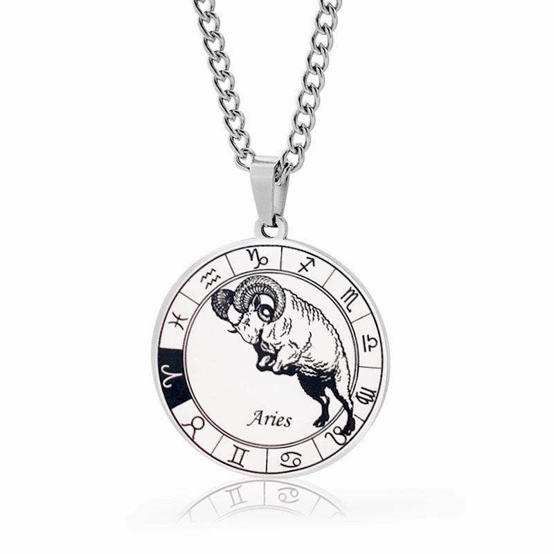 Wholesale 12 Constellation Stainless Steel Necklace