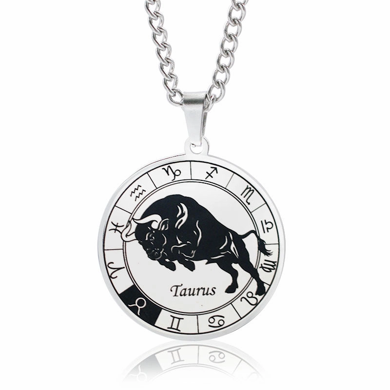 Wholesale 12 Constellation Stainless Steel Necklace