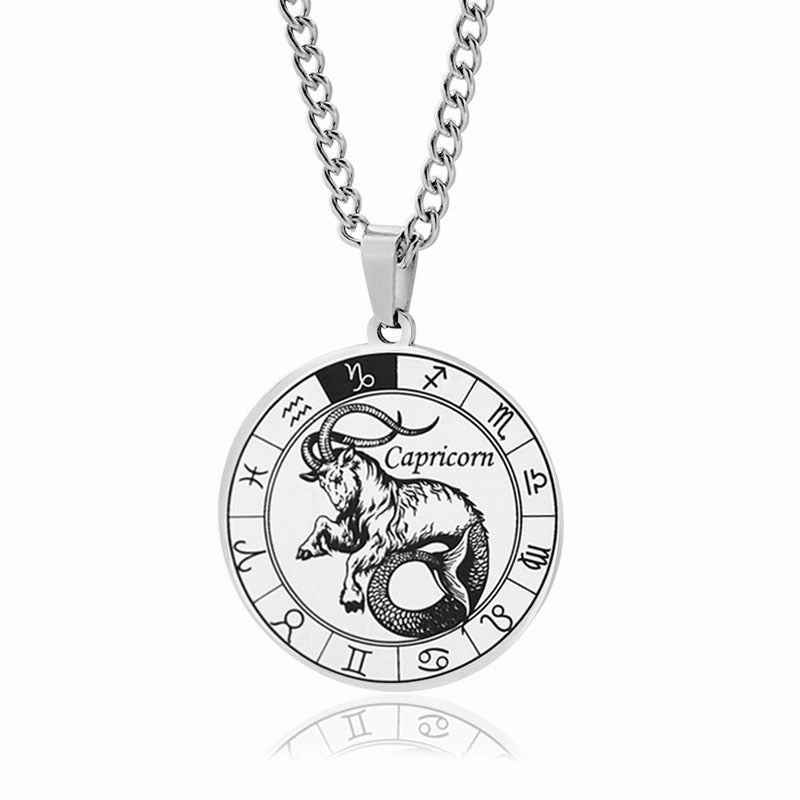 Wholesale 12 Constellation Stainless Steel Necklace