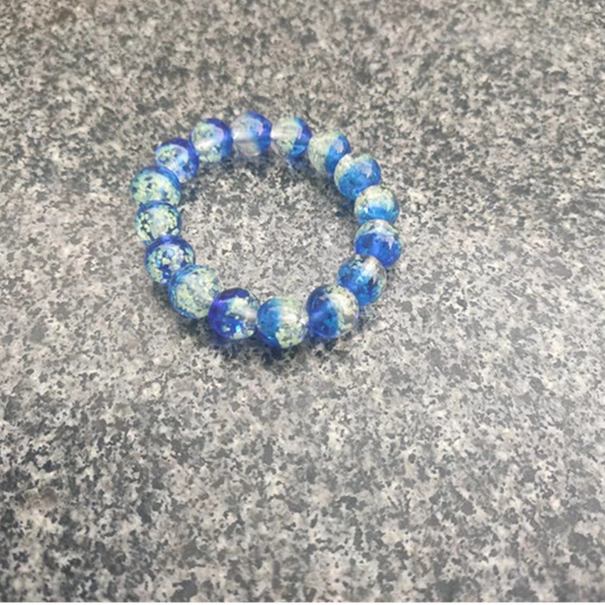 Wholesale 12MM Two-color Fantasy Luminous Glass Bracelet