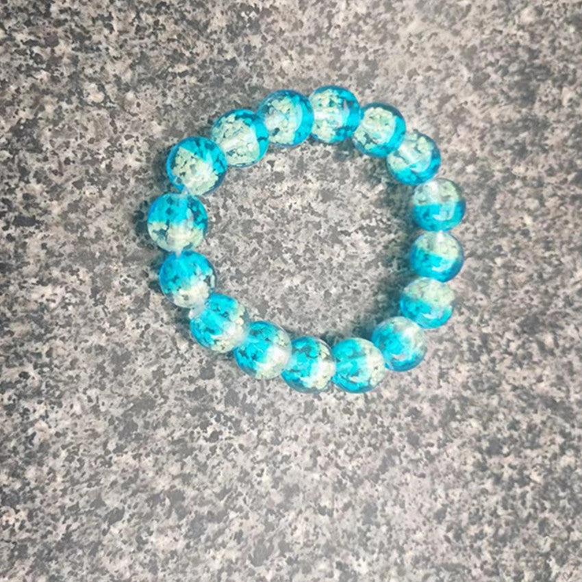 Wholesale 12MM Two-color Fantasy Luminous Glass Bracelet