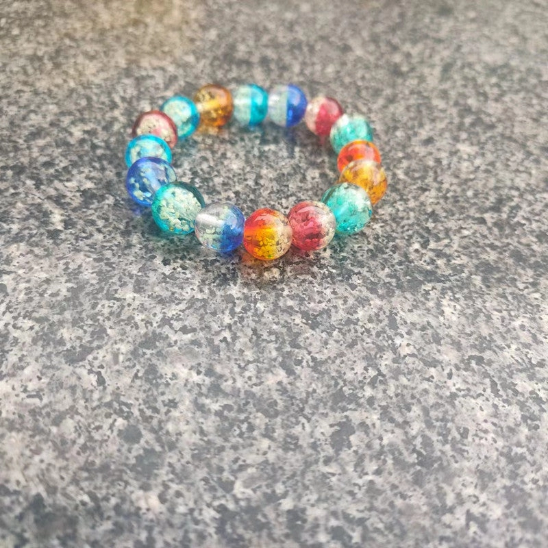 Wholesale 12MM Two-color Fantasy Luminous Glass Bracelet