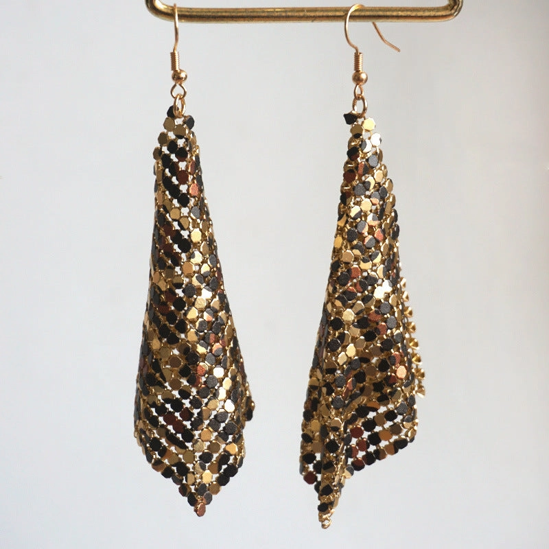Wholesale 12pairs/pack American Flag Rainbow Leopard Print Metal Mesh Earrings