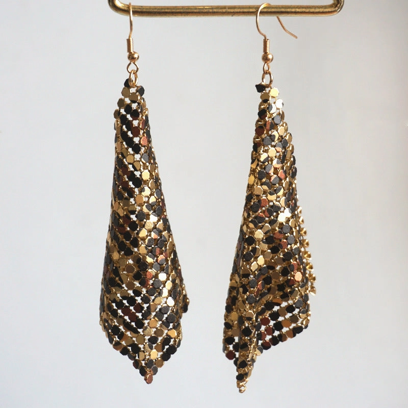 Wholesale 12pairs/pack American Flag Rainbow Leopard Print Metal Mesh Earrings