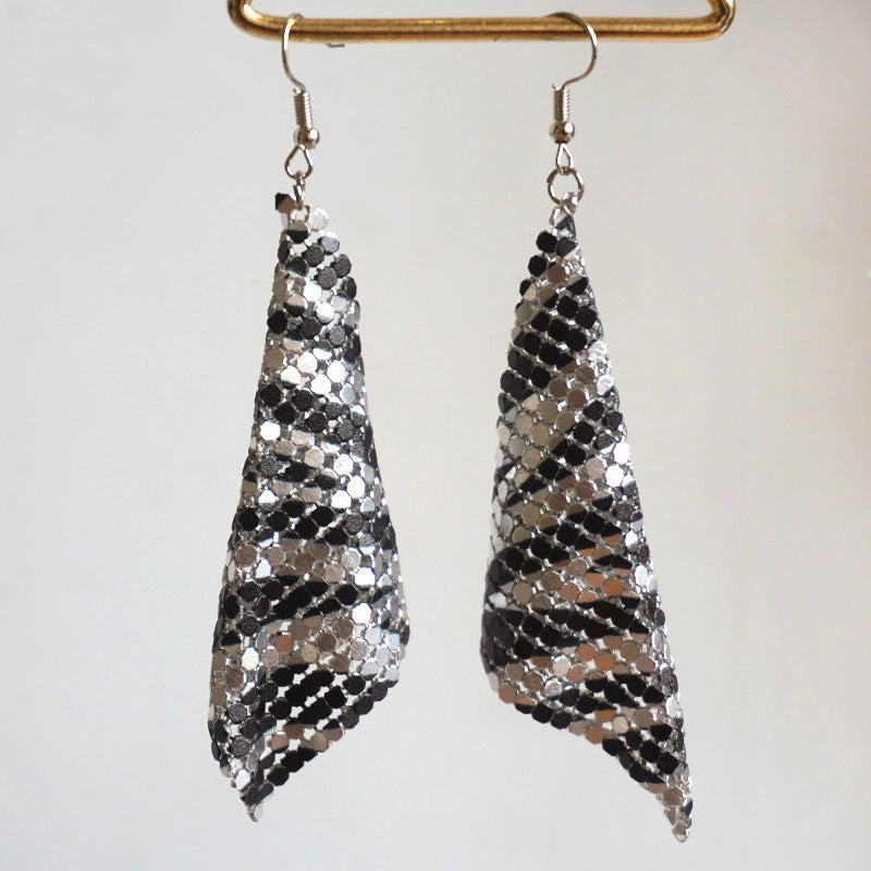 Wholesale 12pairs/pack American Flag Rainbow Leopard Print Metal Mesh Earrings