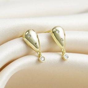 Wholesale 14k Gold Synthetic Gemstone Alloy Earrings