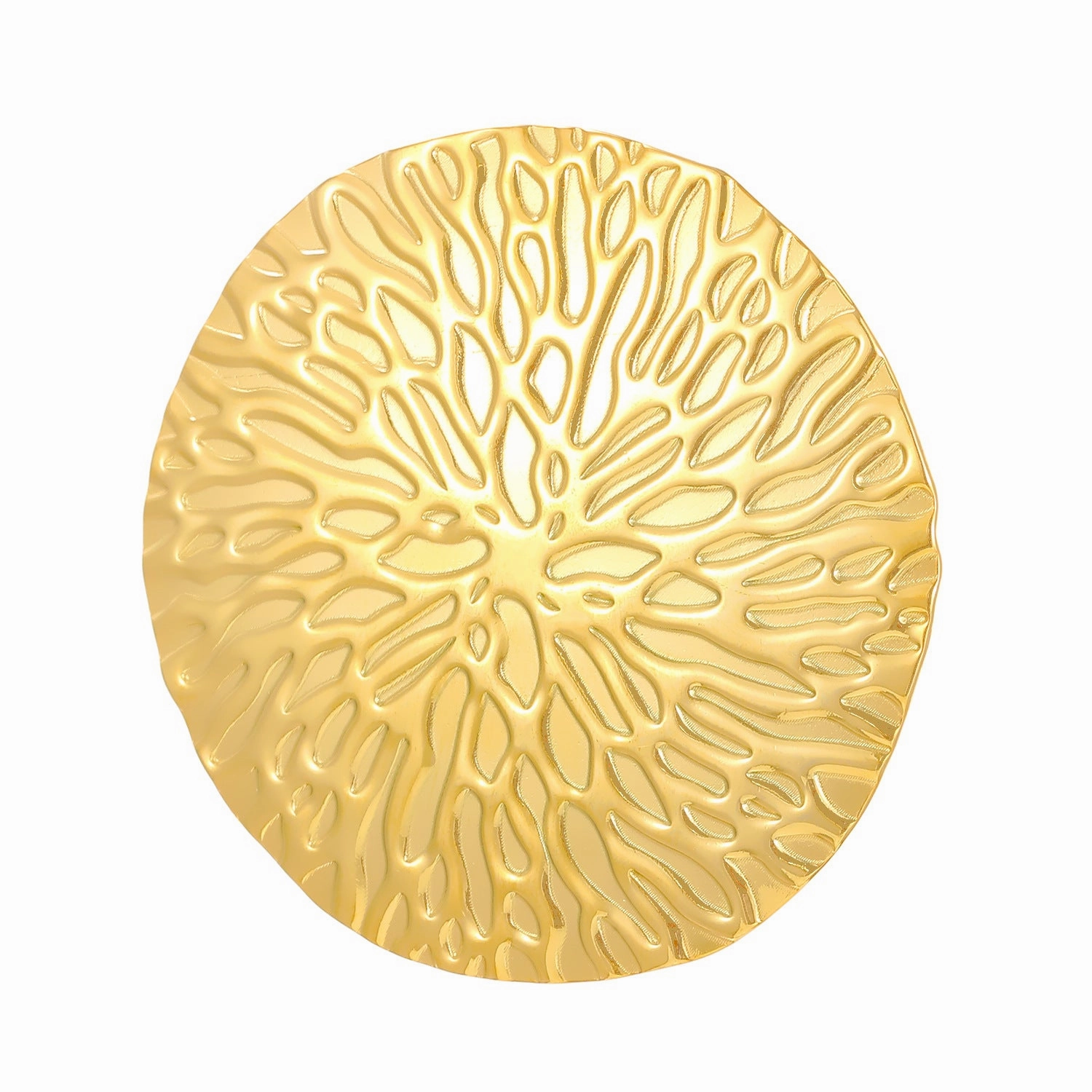 Wholesale  18k Convex and Concave Texture Round Ring Women's Ring