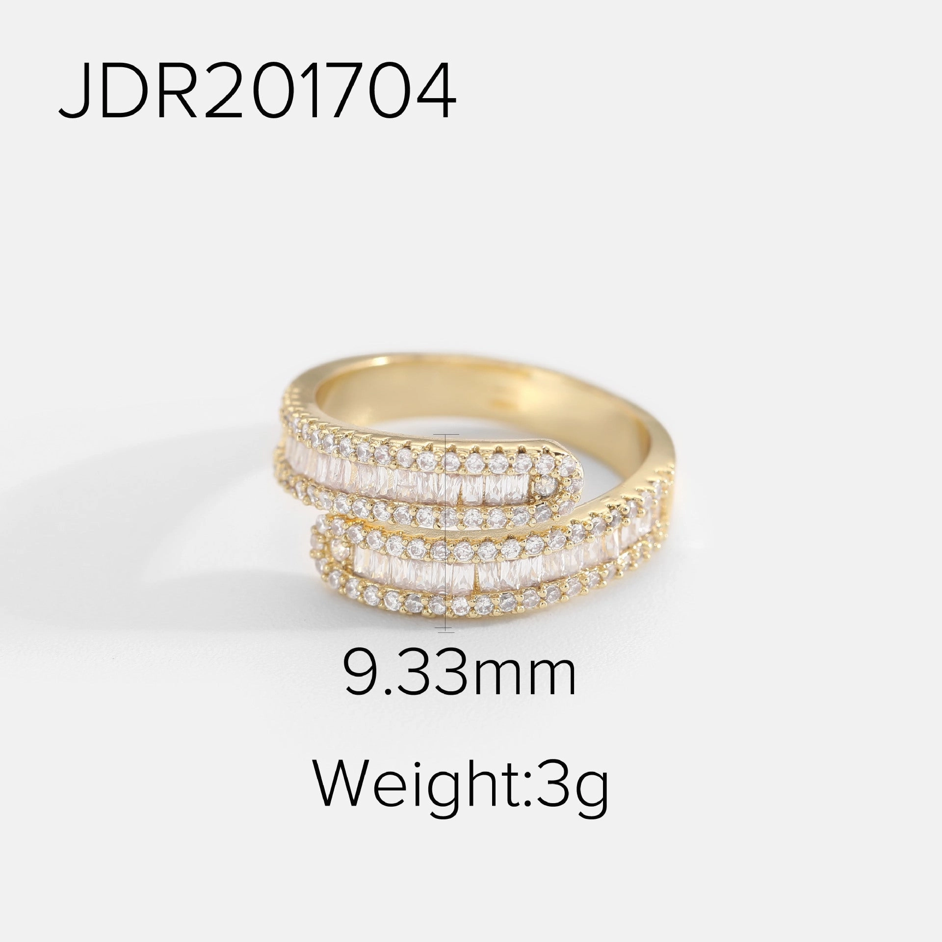 Wholesale 18K Gold Copper Inlaid Zirconium Open Fashion Retro Style Couple Ring Geometric Rings