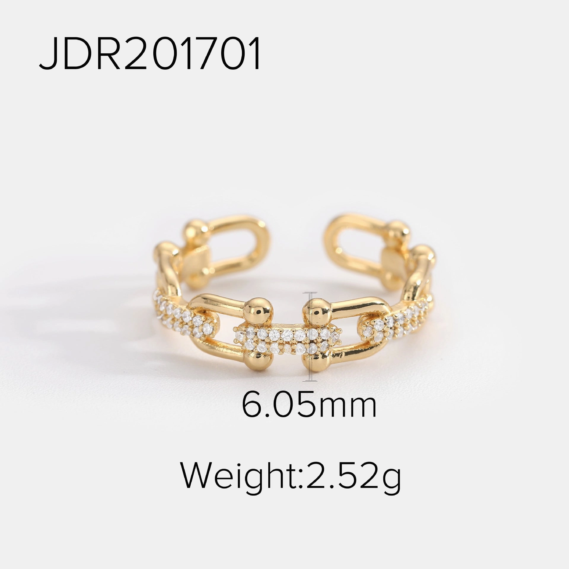 Wholesale 18K Gold Copper Inlaid Zirconium Open Fashion Retro Style Couple Ring Geometric Rings