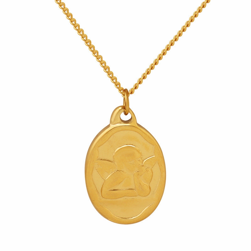 Wholesale 18K Gold Creative Titanium Steel Clavicle Chain Necklace
