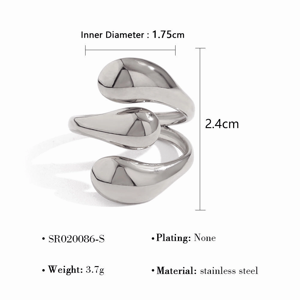 Wholesale 18K Gold Lava Mirror Open Ring