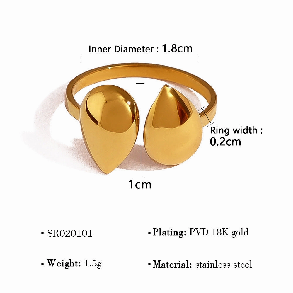 Wholesale 18K Gold Lava Mirror Open Ring
