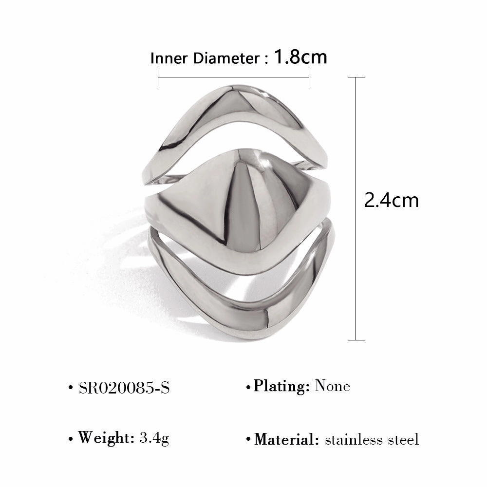 Wholesale 18K Gold Lava Mirror Open Ring