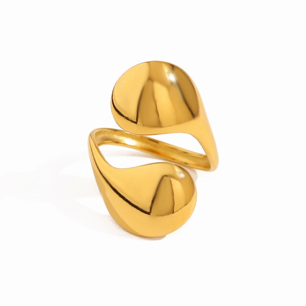 Wholesale 18K Gold Lava Mirror Open Ring