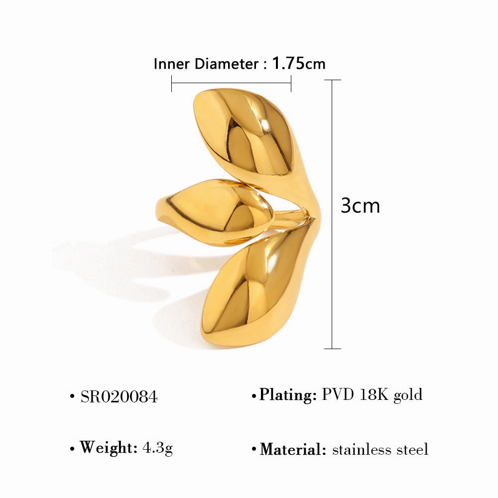 Wholesale 18K Gold Lava Mirror Open Ring