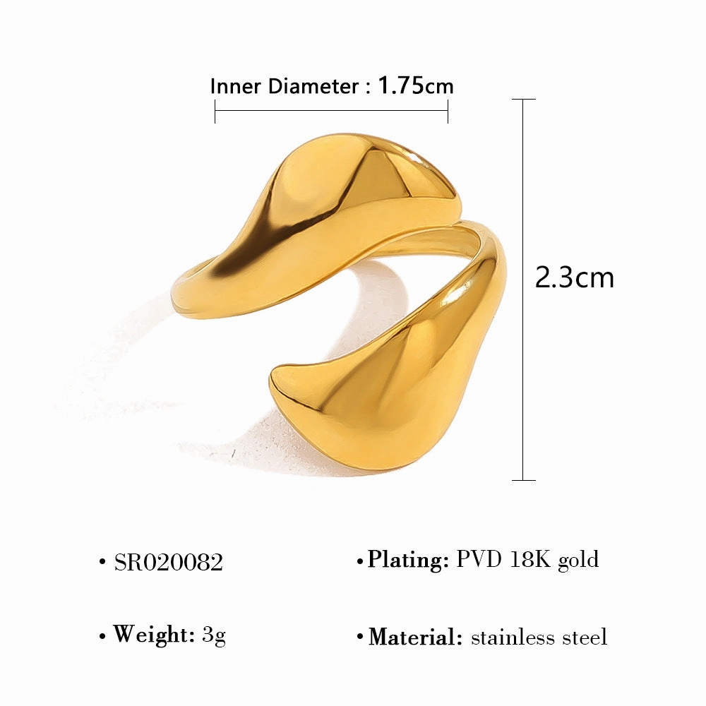 Wholesale 18K Gold Lava Mirror Open Ring
