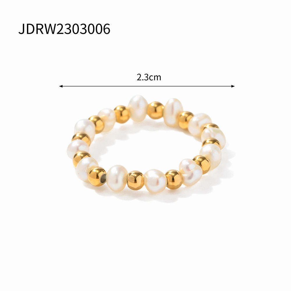 Wholesale 18K Gold Pearl Ball Ring